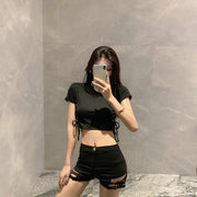 Double Buckle Goth Shorts