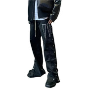 Pantalon cyberpunk à taille élastique