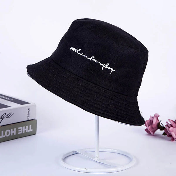 Embroidery Bucket Hat Hiphop