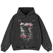 Sudadera Y2K negra descolorida