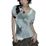 Fake Two-piece Vintage Y2K Top