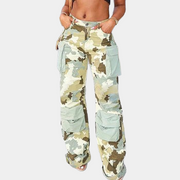 Pantalones cargo de camuflaje de moda para la calle