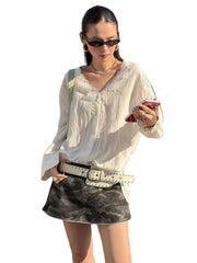 Fashion Camouflage Skirt Y2K