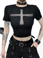 Muodikas streetwear-musta toppi