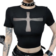 Fashion Streetwear Top Schwarz