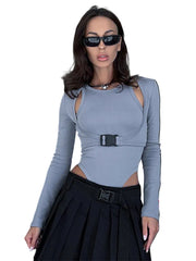 Full Sleeves Cut Out Bodysuit