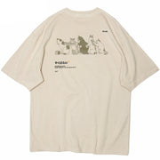 Camiseta divertida de streetwear Y2K para gatos