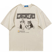 Camisetas Gráficas Divertidas Y2K de Gatos Bebiendo