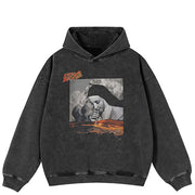 Sudadera con capucha negra Y2K divertida con gráficos