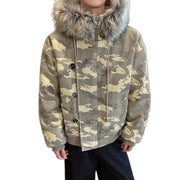 Fur Collar Mens Y2K Jacket