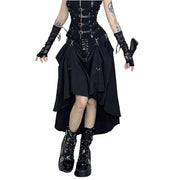 Goth Schwarzer Maxirock
