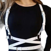 Goth PU-Leder Suspender-Taillenharness