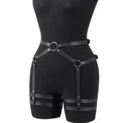 Goth PU-Leder Taillen-Strumpfbandkette