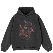 Sweat à capuche Y2K noir graphique graffiti