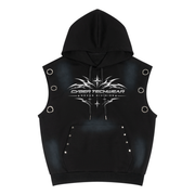 Muscle Shirt met Capuchon en Print Y2K
