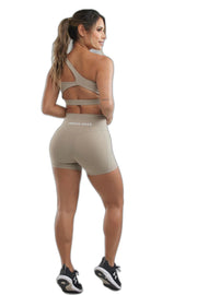 Short de sport Booty Beige