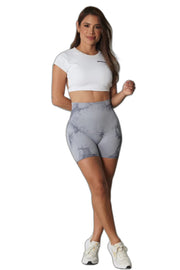 Short de sport Booty gris clair