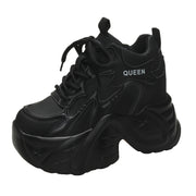 Height Increasing Black Platform Sneakers
