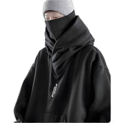 Sudadera con capucha y cuello alto de tecnología