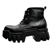 Bottes noires à talons hauts de 8 cm pour homme
