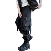 Bequeme Schwarze Hose mit High-Street-Patchwork