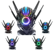 Hełm cyberpunk LED Samuraj