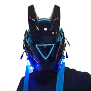 Casco Cyberpunk Triángulo LED