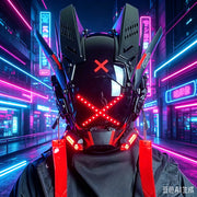 Cyberpunk helma LED X