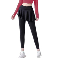 Leggings Black Skort - product view on white background