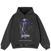 Sweat à capuche Y2K graphique Éclair