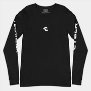 T-shirt graphique noir à manches longues