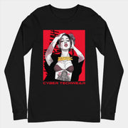 Camisetas estampadas de manga larga asiáticas