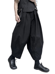 Pantalones cargo negros de mujer de corte holgado
