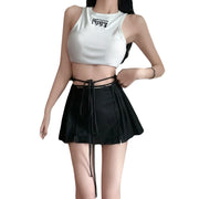 Low Waist Cargo Mini Skirt