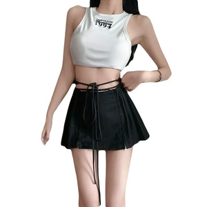 Low Waist Cargo Mini Skirt