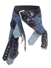 Metal Hole Belt Y2K Skirt