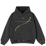 Sweat à capuche Y2K graphique Lune