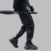 Bequeme Schwarze Bündchen-Hose mit vielen Taschen