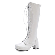 New White Platform Boots Womens