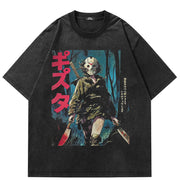 Camisetas Negras Y2K Ninja Graphic