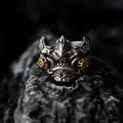 Oni Mask Techwear Ring