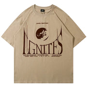 Camiseta gráfica informal oversize estilo Y2K