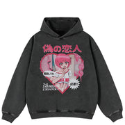 Sudadera con capucha extragrande Y2k japonesa