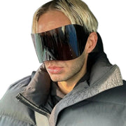 Lunettes de soleil rectangulaires surdimensionnées style cyberpunk