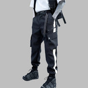 Patchwork Multi-pocket Black Pant