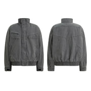 Chaqueta gris Y2K de retazos