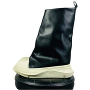 Bottes noires en cuir synthétique pour hommes