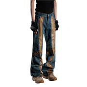 PU Leather Cyberpunk Jeans