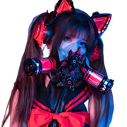 Red Cyberpunk Gas Mask