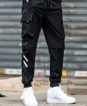 Reflective Stripe Techwear Joggers